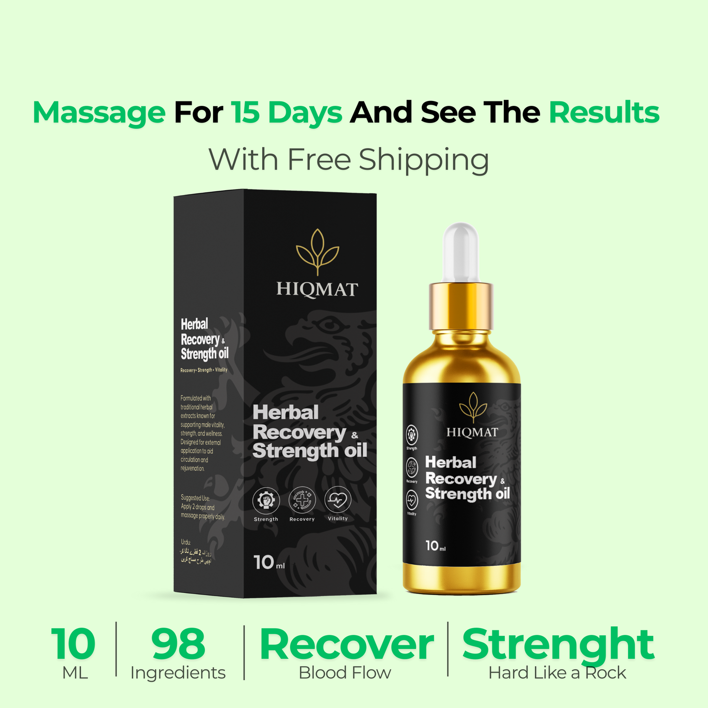 Herbal Strength & Recovery Oil, Improve Blood Flow, Fix the loosening issue